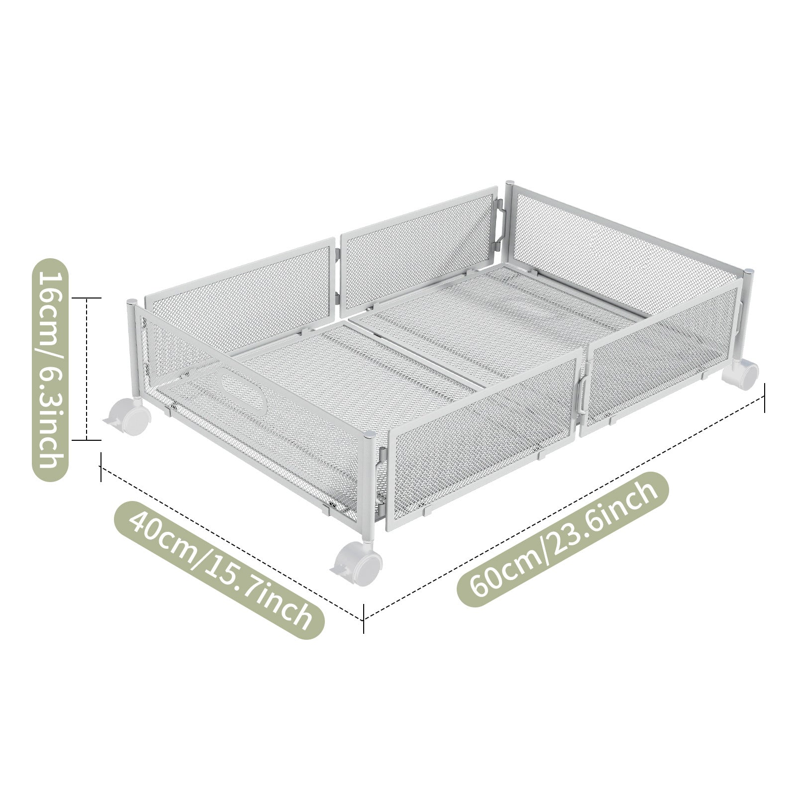 Cross-border  Under-bed Shelf Bedroom Under-bed Storage Rack Pull-out Wheel Clothing Organizer Storage Box