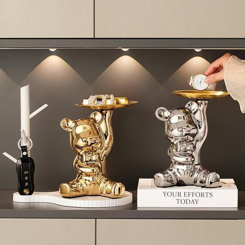 Entryway console table key holder tray - violent bear design, luxury & high-end home decor accent