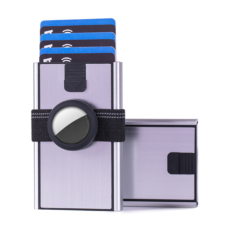 Premium texture card bag, aluminum alloy card bag, anti-magnetic metal card box, light card sleeve, automatic pop-up credit card bag