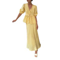 women's summer new arrivals: cross-border european & american fashion - elegant solid color v-neck tie-strap maxi dress set