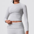 autumn style easiest for daily running and fitness wear women's sports pilates sports t-shirt high waist hip lifting yoga wear