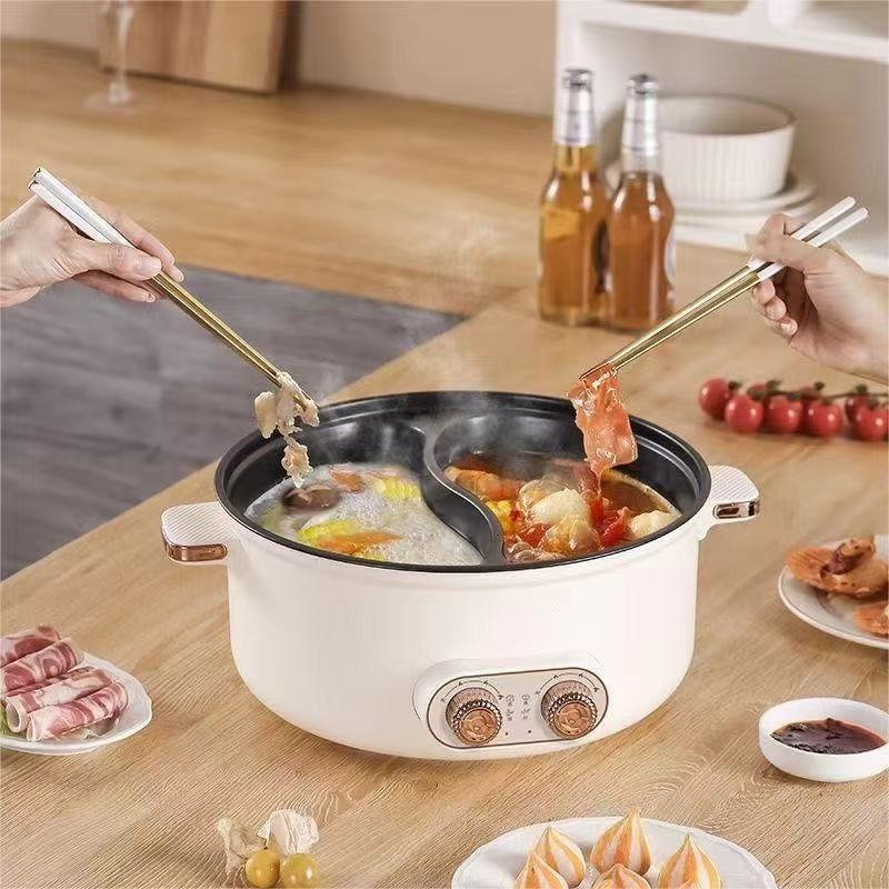 New arrival yuanyang electric hot pot for home multi-function all-in-one dual-control yuanyang pot high-power electric hot pot aliexpress