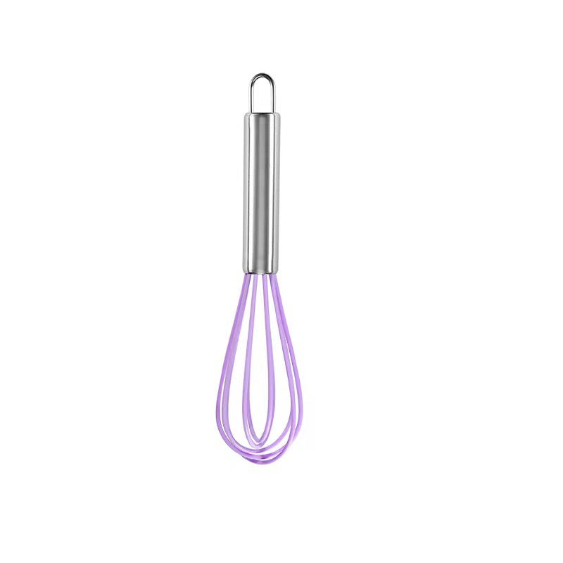 Stainless steel silicone whisk - manual egg beater - baking tool - cream whipper