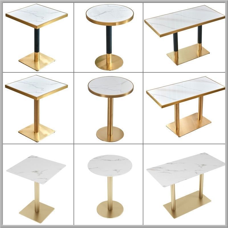 Luxury milk tea shop dessert shop restaurant table round square table cafe western restaurant snack burger shop table and chair set
