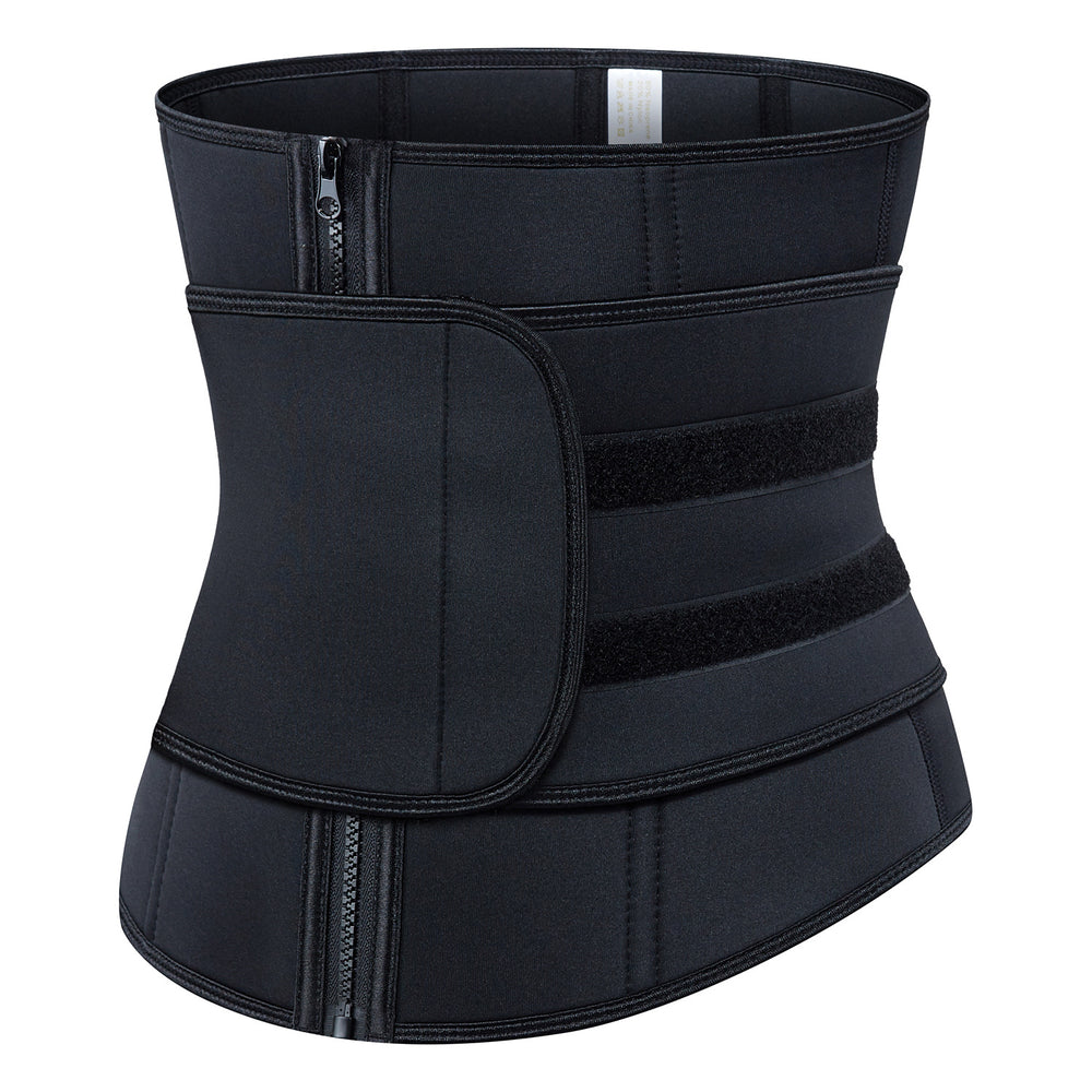 European and american style sweat-inducing workout waist trainer - tummy control, back support, and hot shaper neoprene shapewear for women