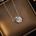 [titanium steel] fashion popular crystal swan necklace women's fashion simple pendant new light luxury sweater chain necklace