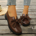 plus sizebows square toe flats women's  spring new arrival fairy style thick sole wedge cross-border women's shoes