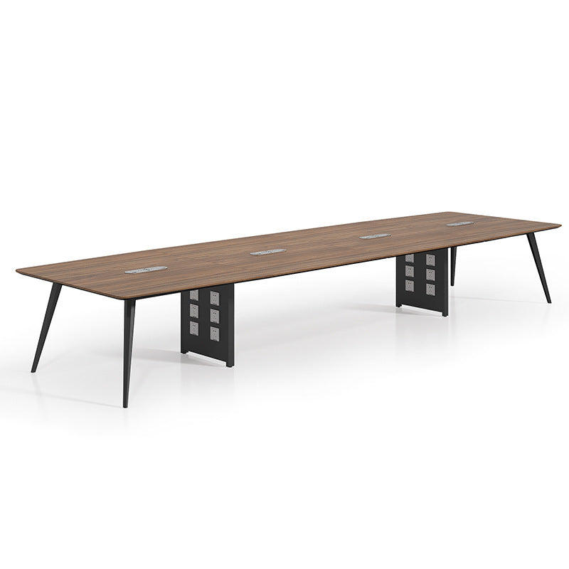 Conference table set: modern minimalist design for small meeting rooms, training, negotiations, live streaming, and office workstations