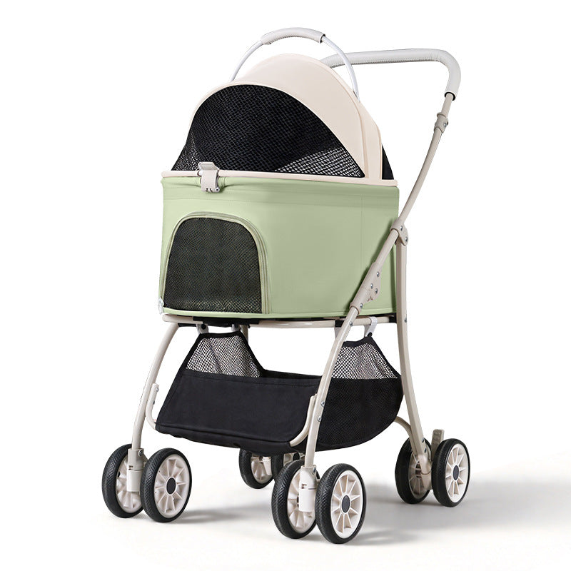 hot-selling pet stroller for cats and dogs, small dogs, cats, teddy stroller, lightweight and foldable for outings