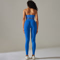 Ready-to-ship new sexy backless sports bra set with high-waisted butt-lifting leggings - quick-dry running, workout, and yoga apparel
