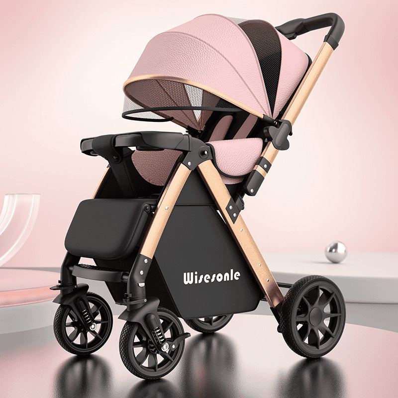 Baby stroller can sit or lie down high view lightweight foldable two-way stroller kids stroller walking baby wholesale