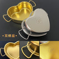 Creative korean style 304 stainless steel heart-shaped snack plate dessert dish bbq tray gold fruit salad bowl