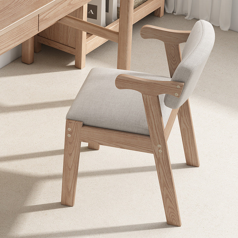 Solid wood dining chair for home desk chair oak study chair backrest stool modern casual restaurant ins style z-shaped chair