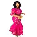 new african cross-border fashionable slim-fit sequin evening dress gown