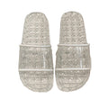 Influencer-approved clear crystal slippers for women - summer outdoor wear, non-slip printed glass slippers, fairy-tale princess style, korean fashion