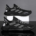 Men's winter mesh sneakers: new breathable, odor-resistant, flyknit mesh, slip-on casual athletic shoes with soft soles