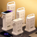 Wireless charging power strip, smart usb fast charging, multi-outlet, multi-function, thickened copper wire, power strip for home, office, and dorm