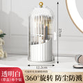 Desktop storage box transparent cosmetics accessible luxury rotatable compartment makeup dustproof storage rack dressing table storage tube
