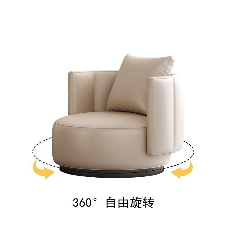 Luxury single sofa chair bar hotel b&b guest room lazy sofa chair rotatable round table combination