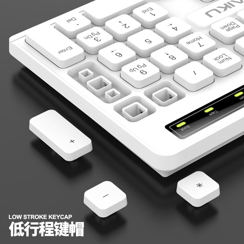 Leikui lk200 business office keyboard and mouse combo - white computer all-in-one with keyboard and mouse set for pc assembly