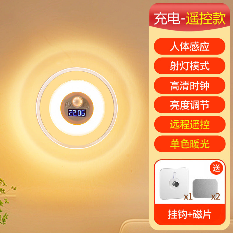 Atmosphere lamp bedroom mood wiring-free and punch-free bedside remote control smart sensor night light new arrival 2025