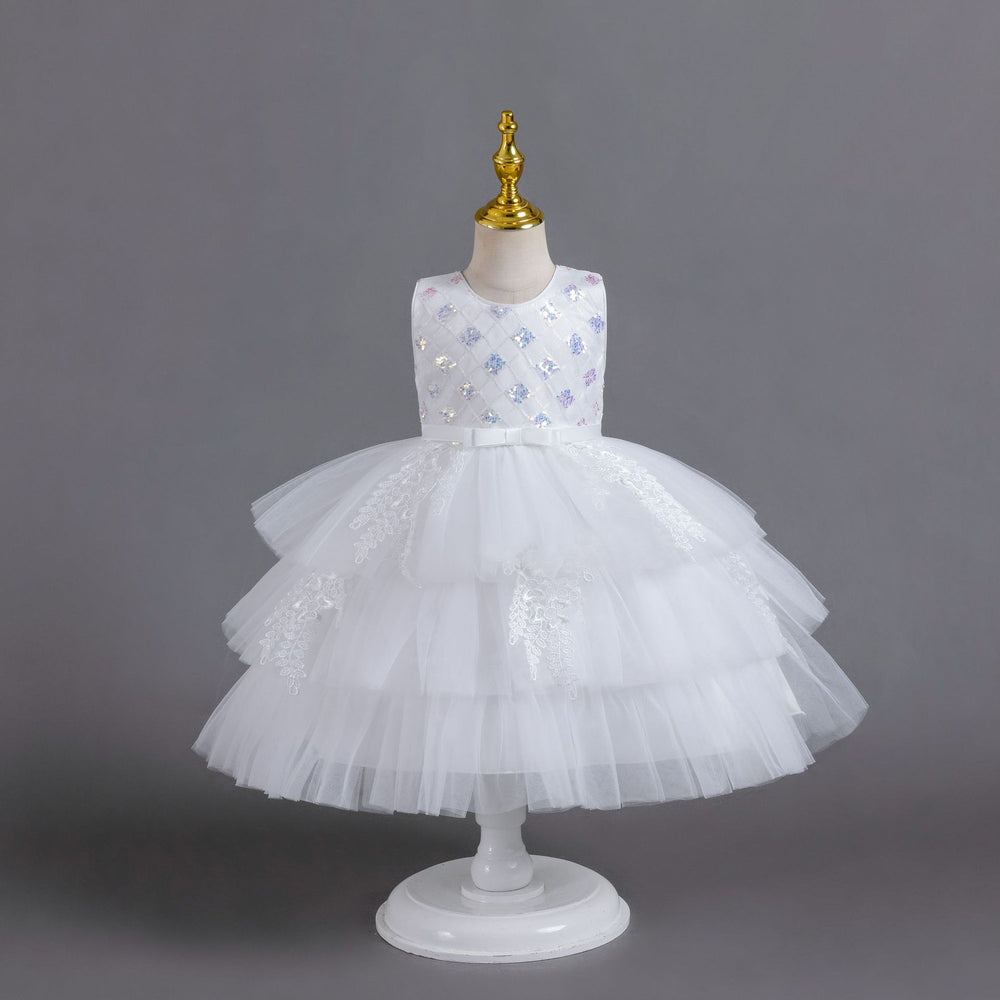 fluffy wedding dress kids dress princess dress baby girl first birthday dress children dress