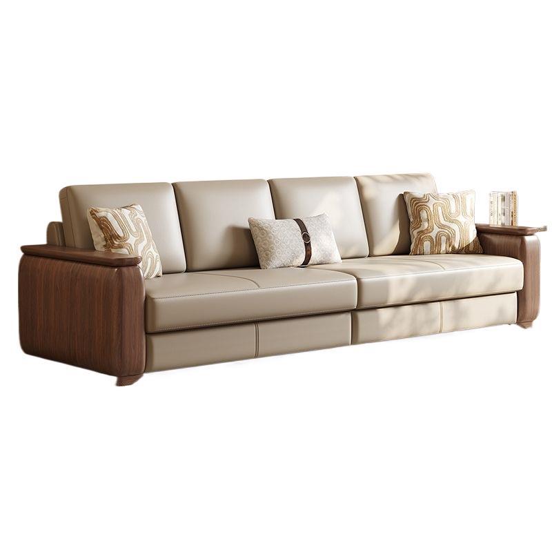 Black walnut solid wood sofa set - modern minimalist style for small to large living rooms