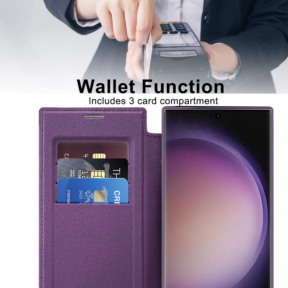 Suitable for a36 samsung s26ultra ya shield small fragrance magnetic leather case mobile phone case s24 all-inclusive flip protective cover