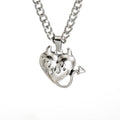 Wholesale retro punk cross necklace - european & american cross-border dark aesthetic skull heart pendant - halloween accessories for women
