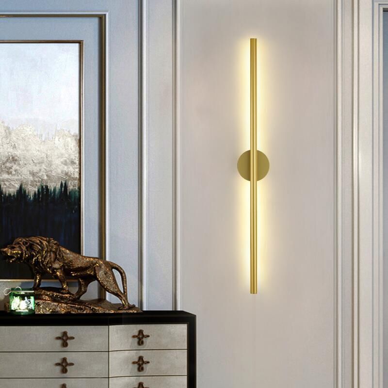 Minimalist modern led linear wall sconce - creative living room tv backdrop, bedroom bedside, and popular linear lighting fixture