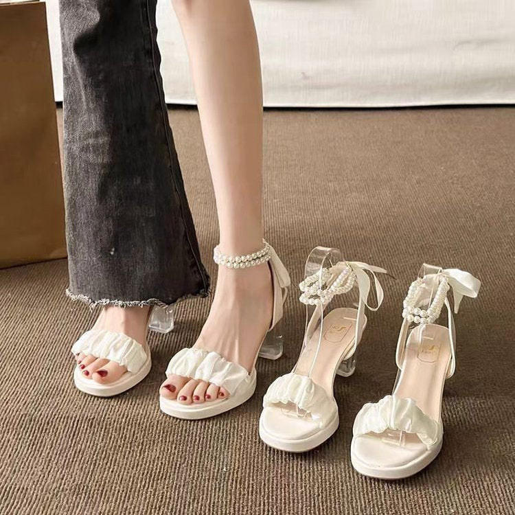 summer new arrivals: plus-size women's high-heeled sandals for cross-border e-commerce. sizes 34-42 available. wholesale options available. dropshipping to  and