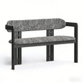 Medieval style solid wood bench for home stool bed end stool backrest bench soft bench black shoe changing stool