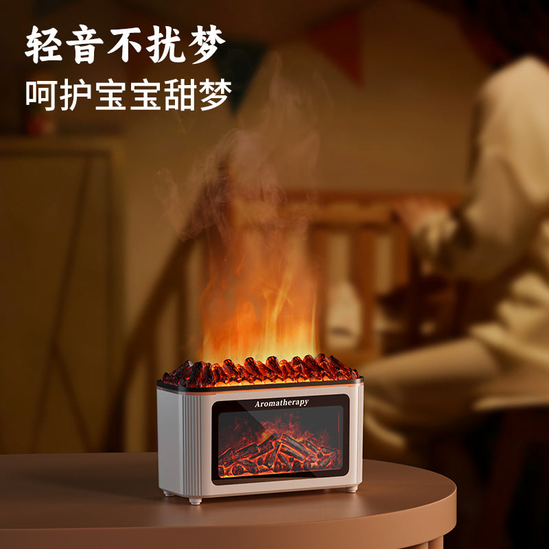 popular artificial fireplace wood aromatherapy machine for home desktop colorful atmosphere lamp aromatherapy humidifier wholesale
