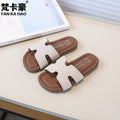 Vancahao kids small fragrance style slippers  summernew arrivalk-stylegirl french beach soft bottom sandals