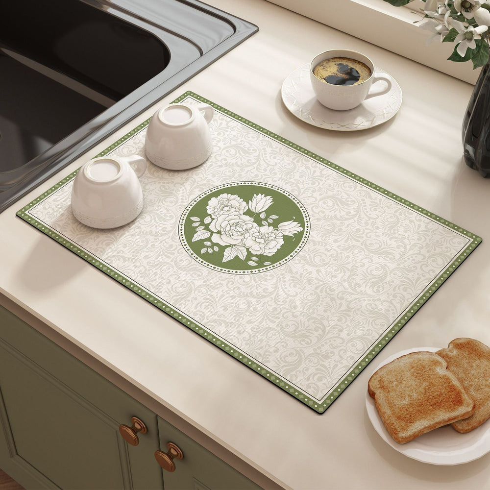 american diatom mud table mat for home insulation mat countertop absorbent mat kitchen drain mat bowl and plate water control mat