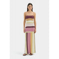 spring new arrival:  fashion retro color block backless sexy striped cami dress for women