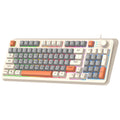 Dazzling silver fox k82 gaming wired keyboard - tri-color backlit, mechanical feel, desktop pc accessory, cross-border private mold