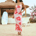 European and american summer bestseller: -approved travel & vacation dress - beach-ready, designer-print maxi dress