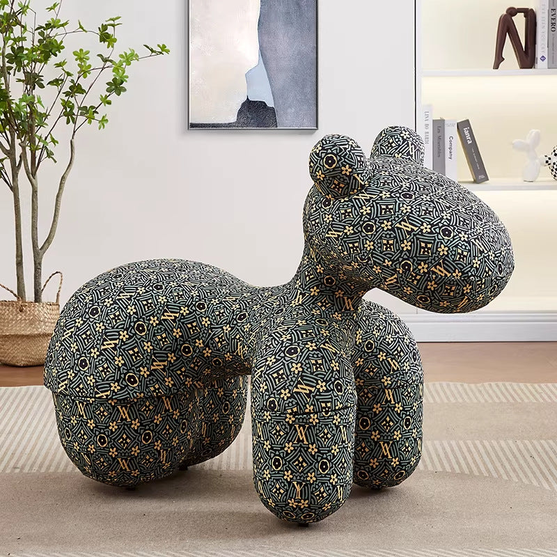 Creative pony chair - adorable kids' animal ride-on sofa stool - cartoon chair plush toy - home decor accent