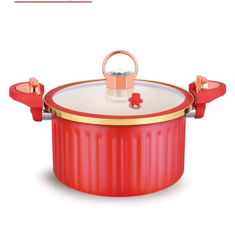Enamel roman pot 10 liters large capacity double ear micro-pressure cooking pot for home multifunctional stew pot gift wholesale