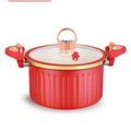 Enamel roman pot 10 liters large capacity double ear micro-pressure cooking pot for home multifunctional stew pot gift wholesale