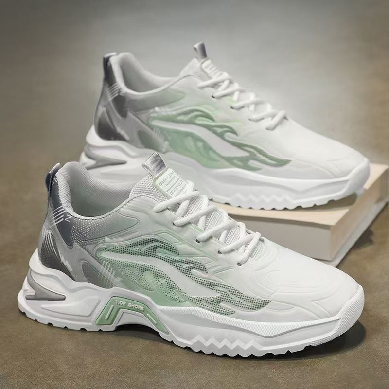 Men's winter 2025 new arrivals: versatile thick-soled casual dad shoes for teens, breathable mesh athletic trendy sneakers