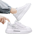 Shell toe white shoes men's hidden heel spring new arrivalstylishfashion sports casual trendy shoes easiest for matchthick sole sneakers