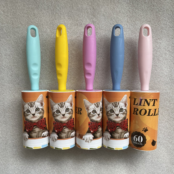 Foreign trade cross-border sticker Roller type straight tube dust paper paper hair removal South East Asia tearable replacement paper design