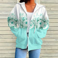 hot-selling plus-size women's zip-up hoodie, new casual long-sleeve hooded sweatshirt jacket, dropshipping available