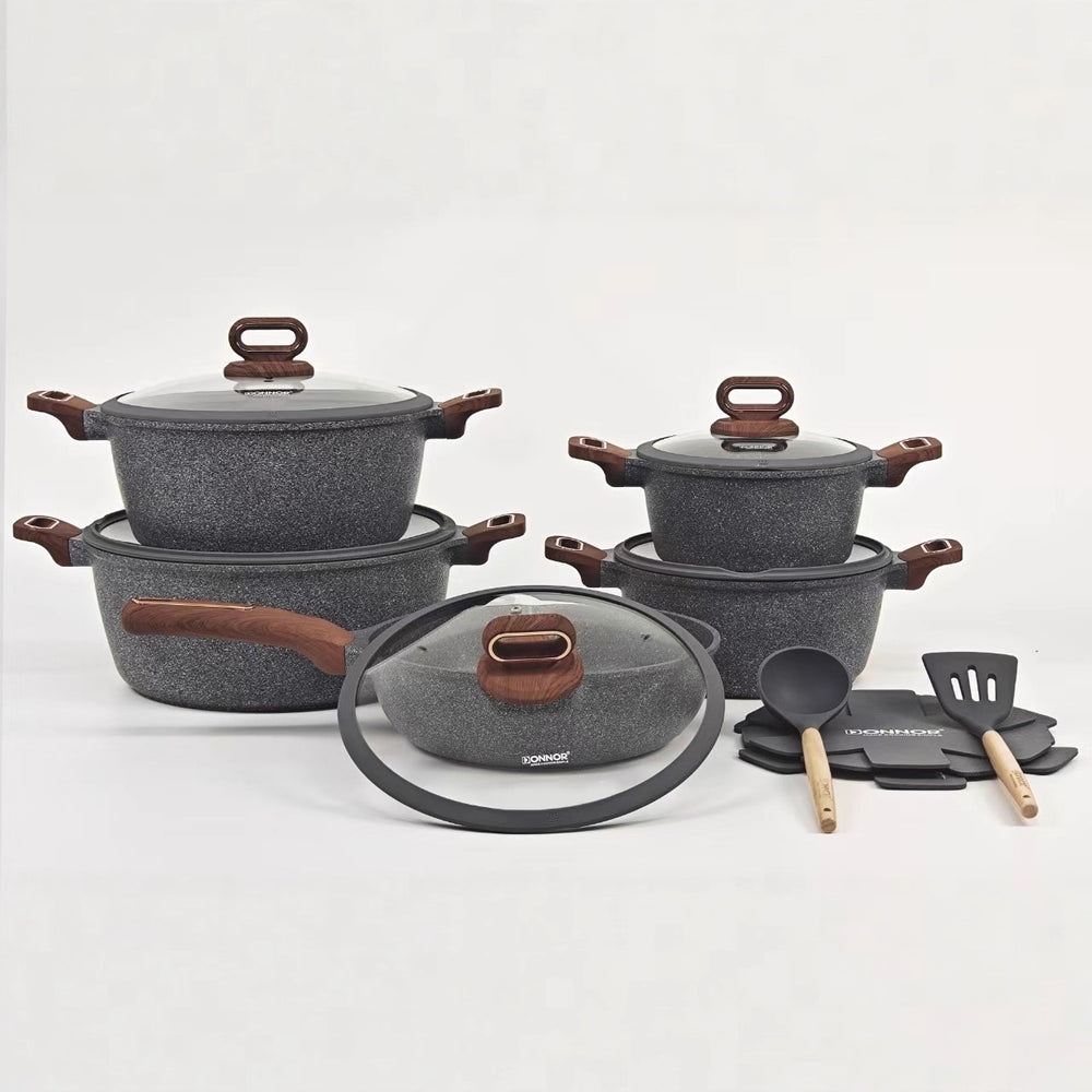 12pcs soup pot, spatula and spoon set