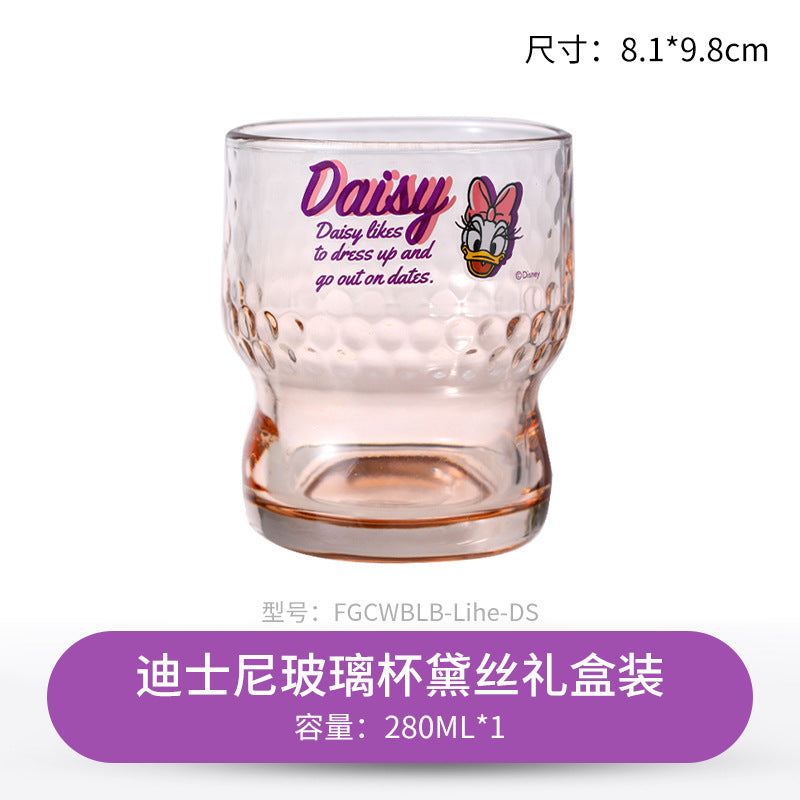Glass gift box beverage cup hammer pattern retro drinking cup drinking cup high value juice cup fashionable transparent cup