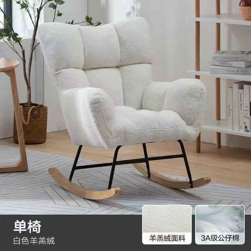 Same-day shipping solid wood single sofa chair, backrest chair, balcony lounge chair, small apartment beanbag chair, living room sofa chair
