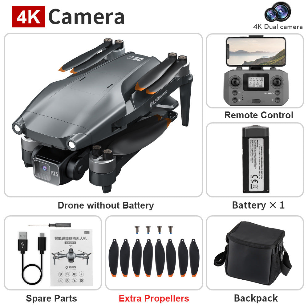 L600 drone gps return-to-home three-axis gimbal hd aerial photography quadcopter obstacle avoidance brushless remote control aircraft