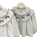 Springnew arrivalgirlshirt baby girlfashionk-stylelong sleeves shirt stylekidstopscasual children's clothing trendy